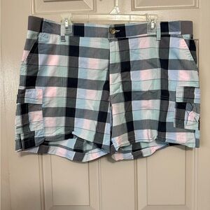 Lee Women's Pastel Plaid Cargo Shorts